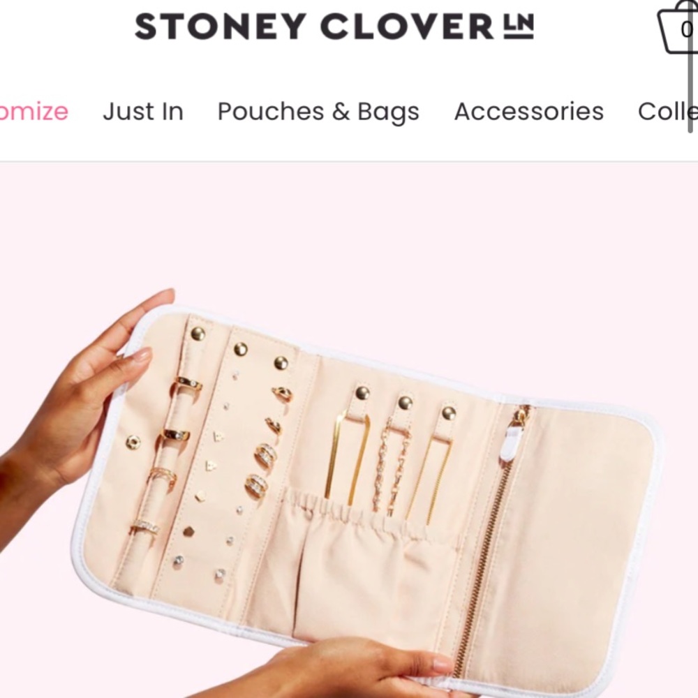 Stoney Clover Lane Classic Jewelry Roll in Lavender